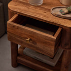 Dusklia - Avery Acacia Wood 1 Drawer Nightstand - Natural