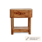 Dusklia - Avery Acacia Wood 1 Drawer Nightstand - Natural