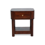 Dusklia - Avery Acacia Wood 1 Drawer Nightstand - Walnut