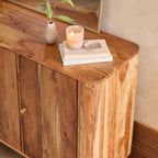 Dusklia - Avery Acacia Wood 3 Door Sideboard - Natural