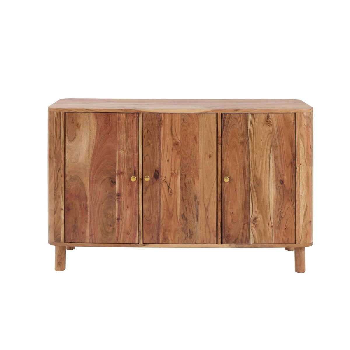 Dusklia - Avery Acacia Wood 3 Door Sideboard - Natural