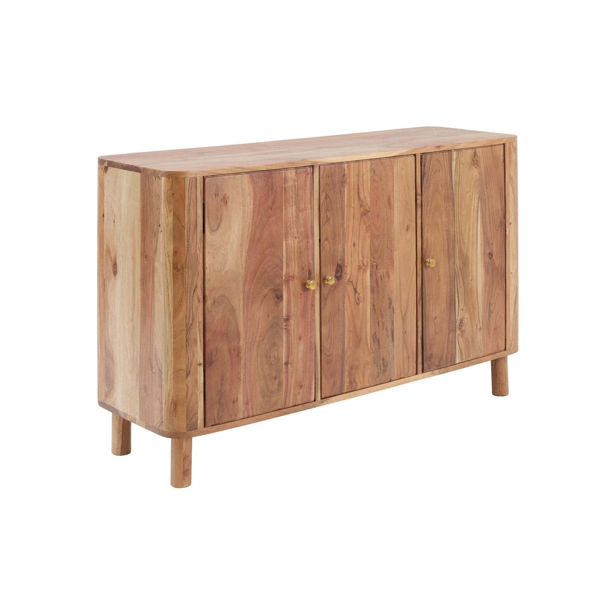 Dusklia - Avery Acacia Wood 3 Door Sideboard - Natural