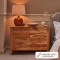 Dusklia - Avery Acacia Wood 6 Drawer Chest - Natural