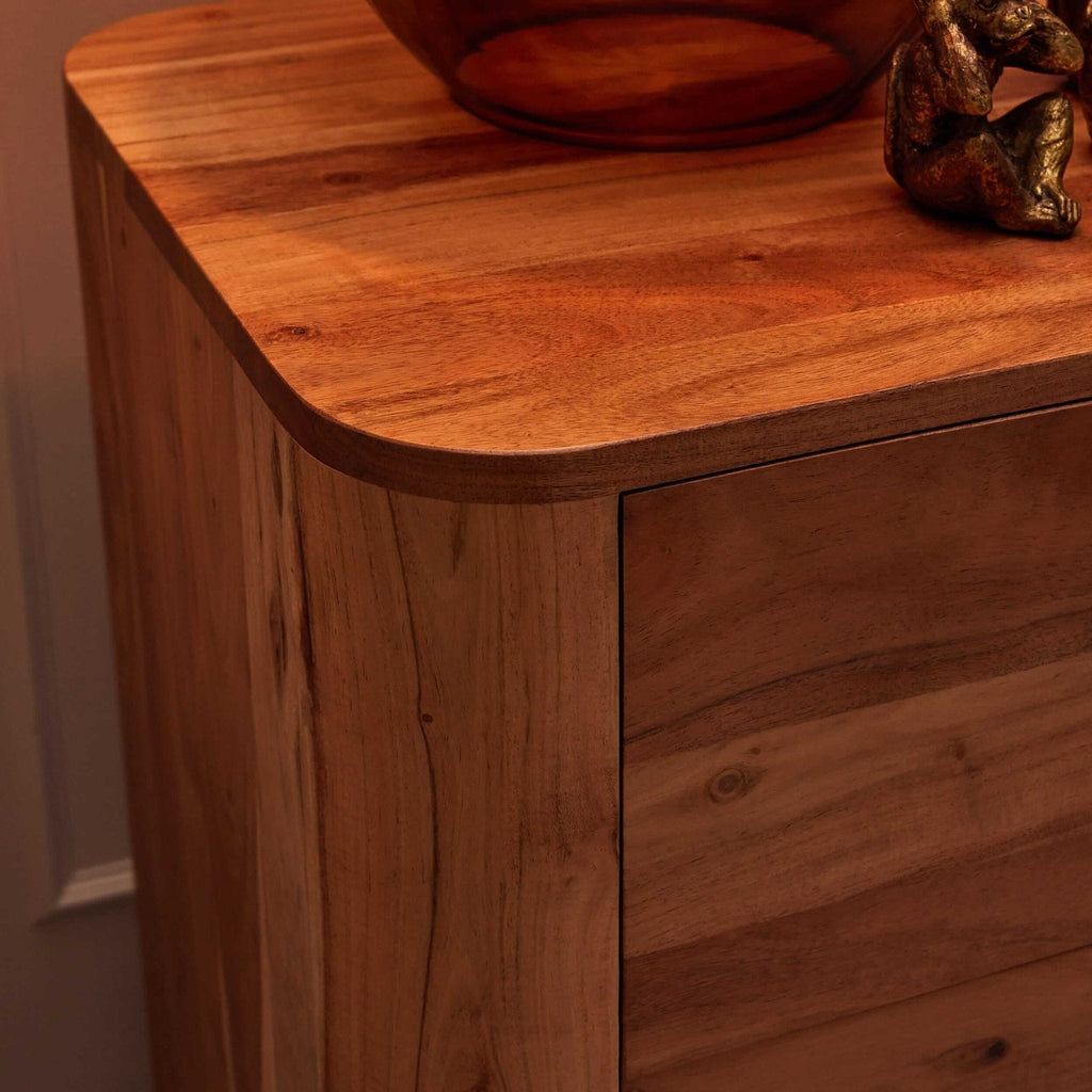 Dusklia - Avery Acacia Wood 6 Drawer Chest - Natural