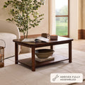Dusklia - Avery Acacia Wood Coffee Table - Walnut