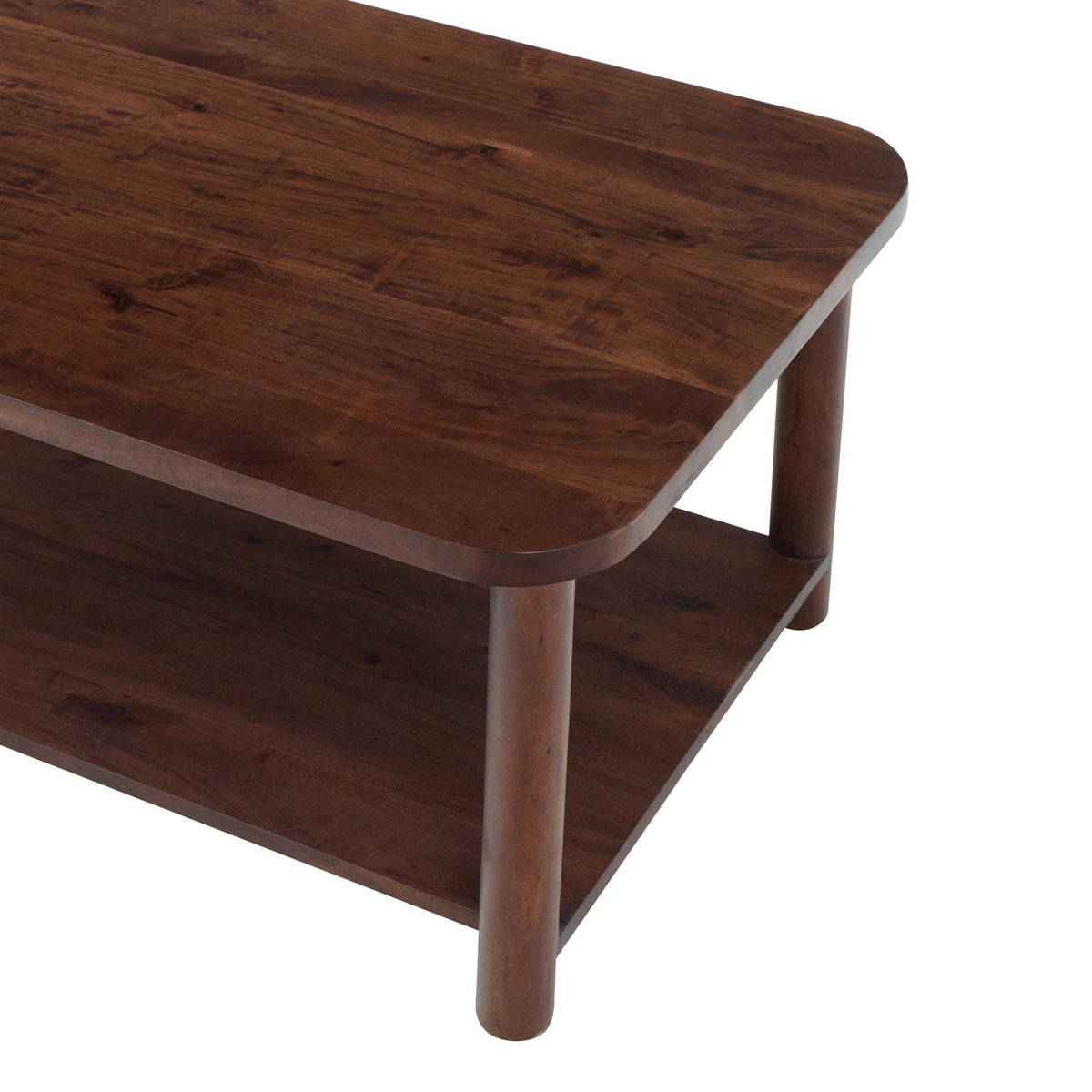 Dusklia - Avery Acacia Wood Coffee Table - Walnut