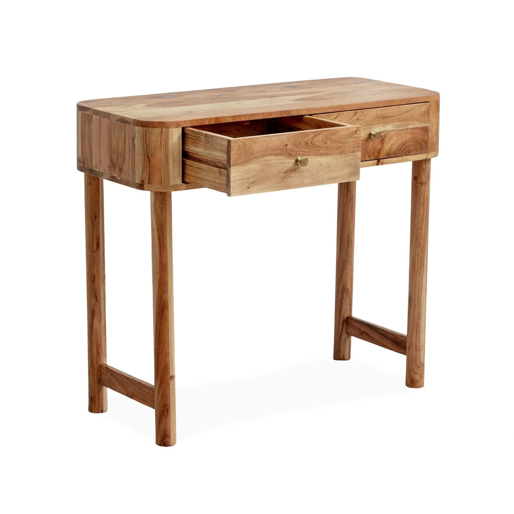 Dusklia - Avery Acacia Wood Dressing Table Console - Natural