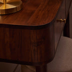 Dusklia - Avery Acacia Wood Dressing Table Console - Walnut