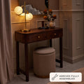 Dusklia - Avery Acacia Wood Dressing Table Console - Walnut