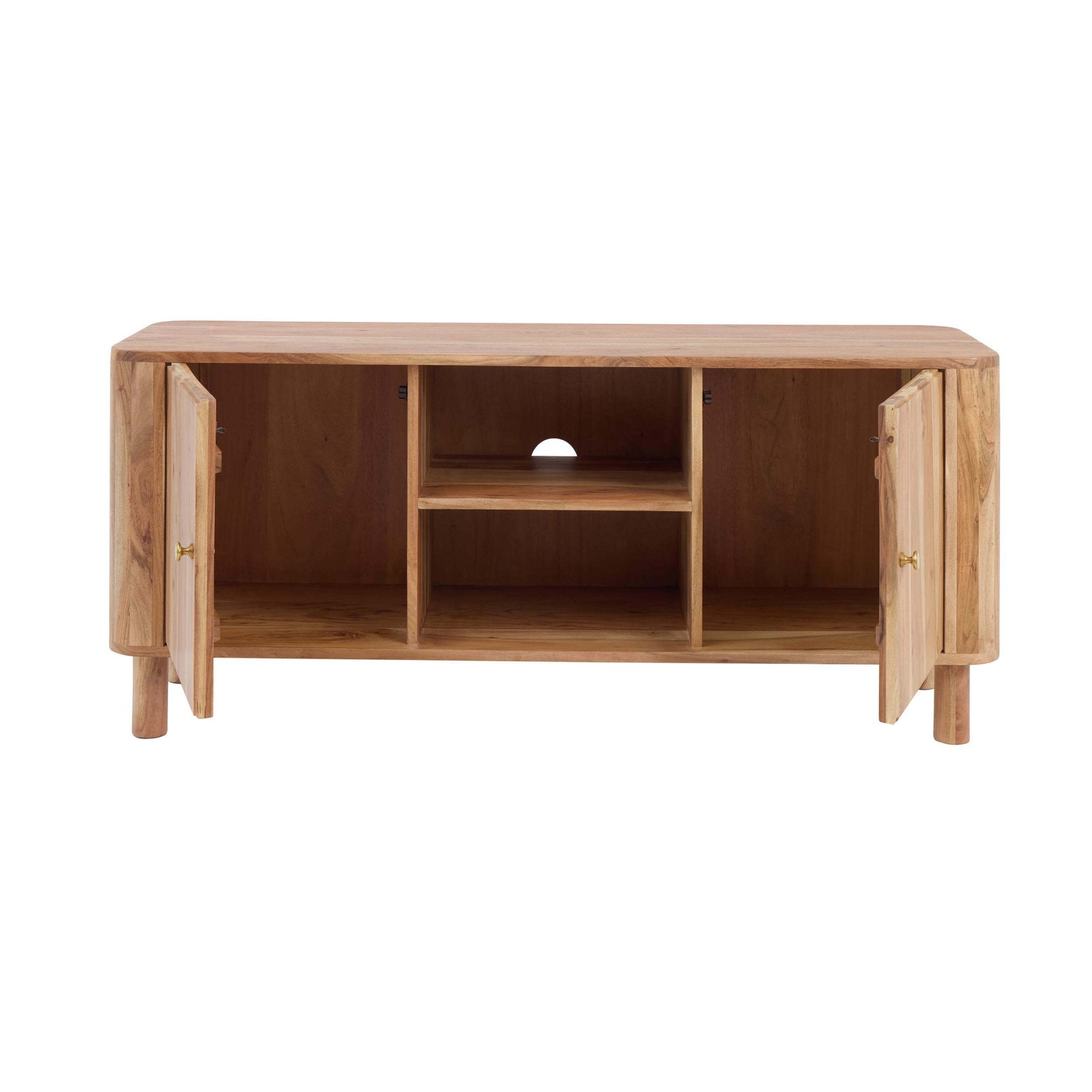 Dusklia - Avery Acacia Wood Tv Unit for TVs up to 50 - Natural