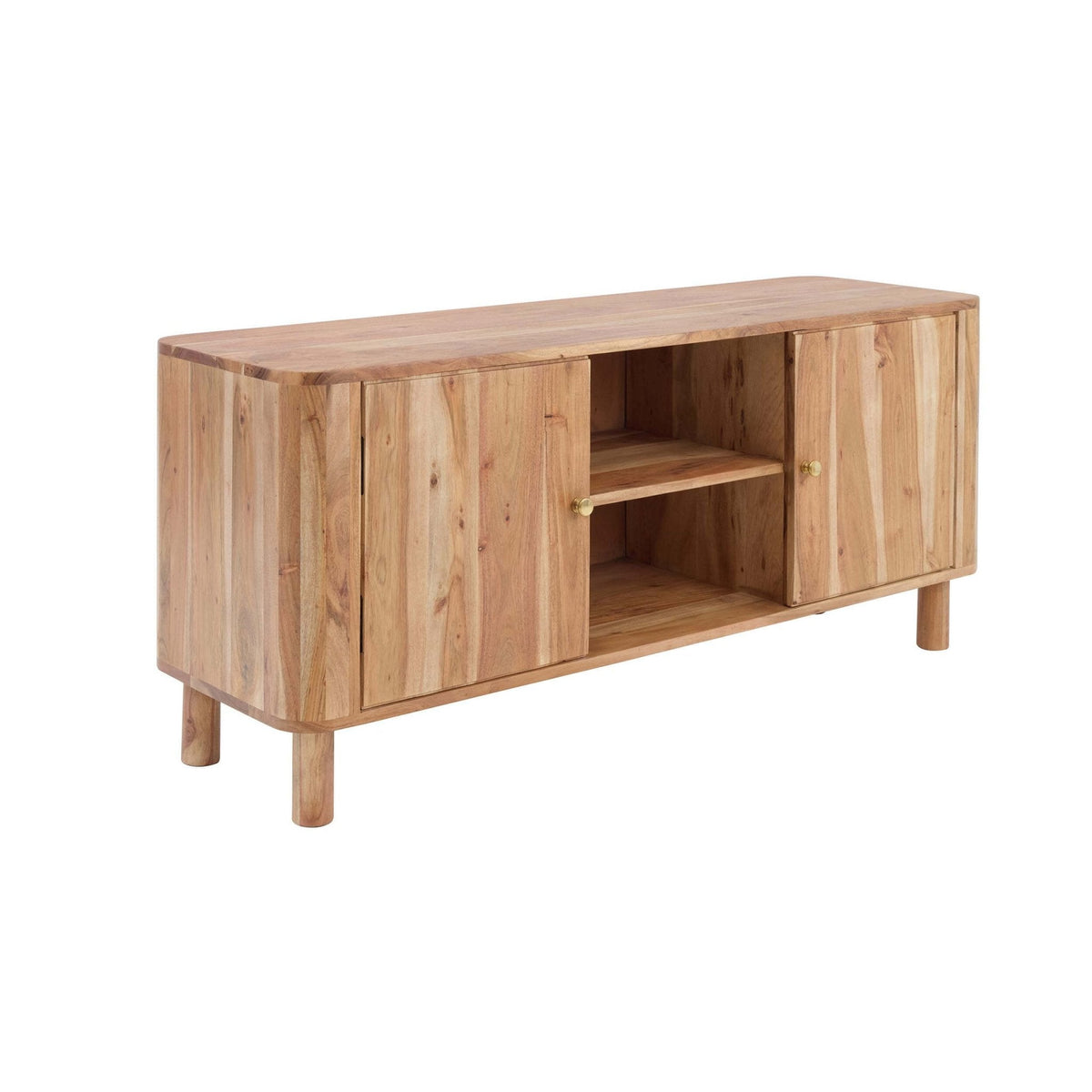 Dusklia - Avery Acacia Wood Tv Unit for TVs up to 50 - Natural