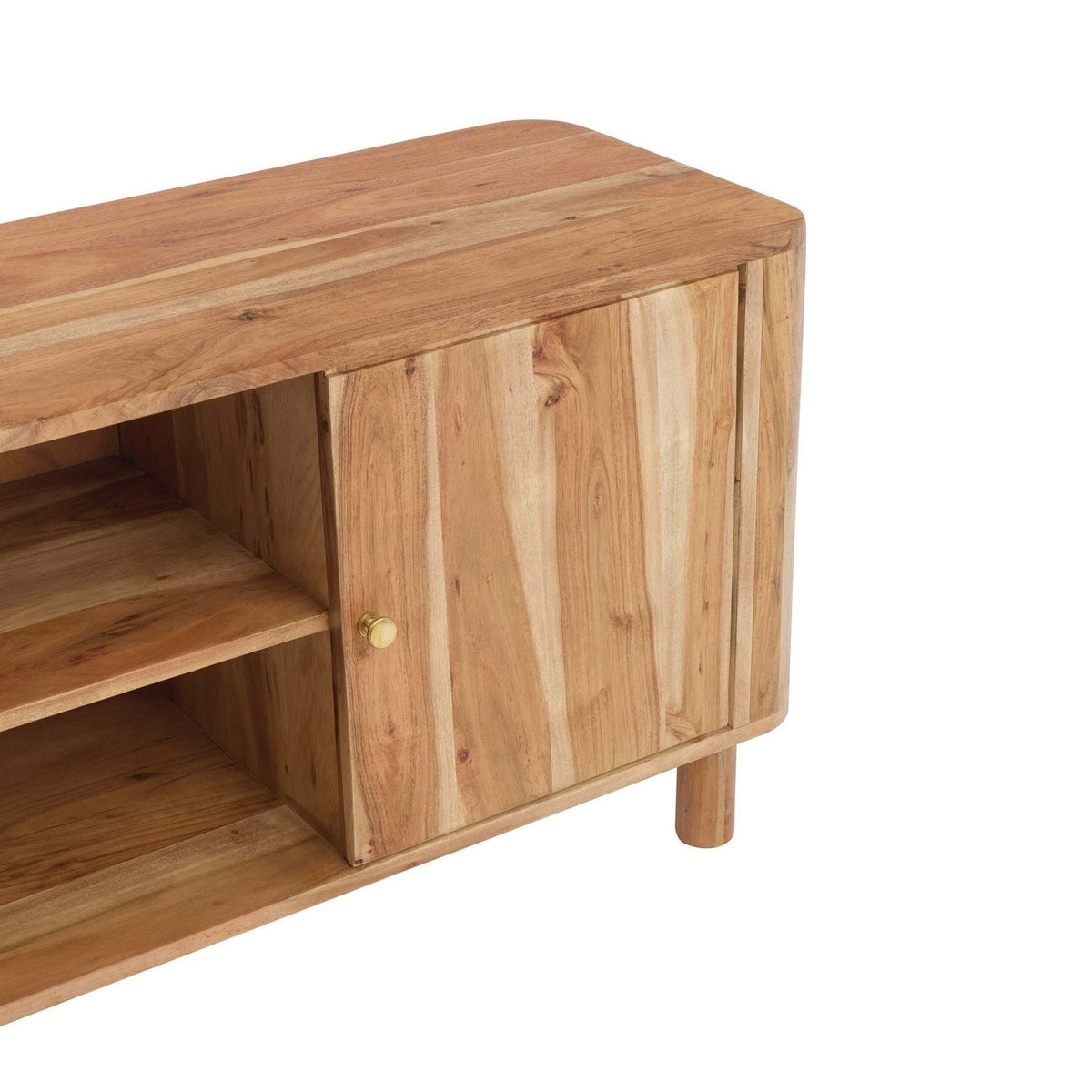 Dusklia - Avery Acacia Wood Tv Unit for TVs up to 50 - Natural