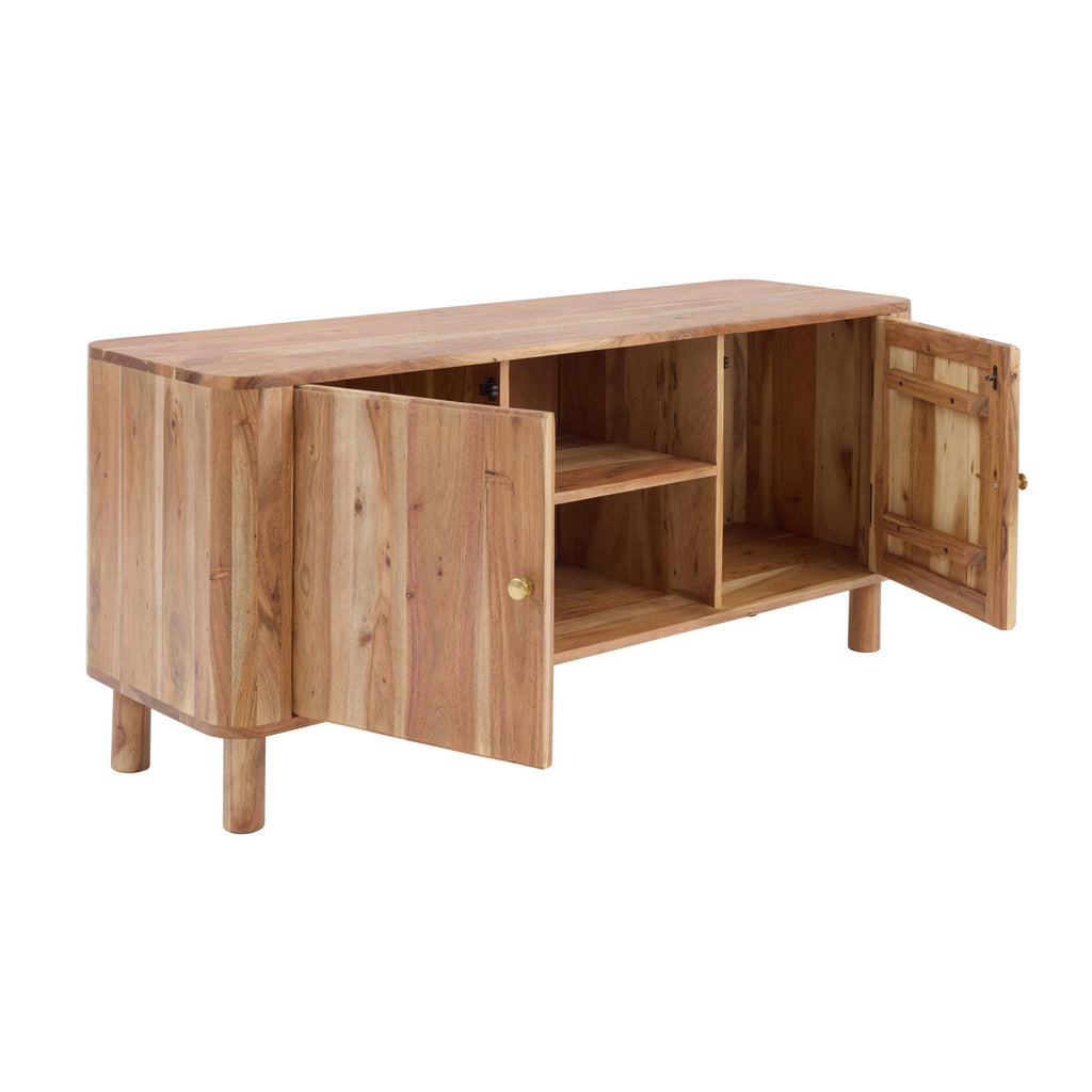 Dusklia - Avery Acacia Wood Tv Unit for TVs up to 50 - Natural