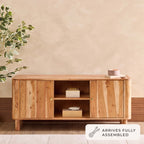Dusklia - Avery Acacia Wood Tv Unit for TVs up to 50 - Natural