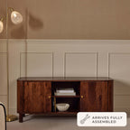 Dusklia - Avery Acacia Wood Tv Unit for TVs up to 50 - Walnut