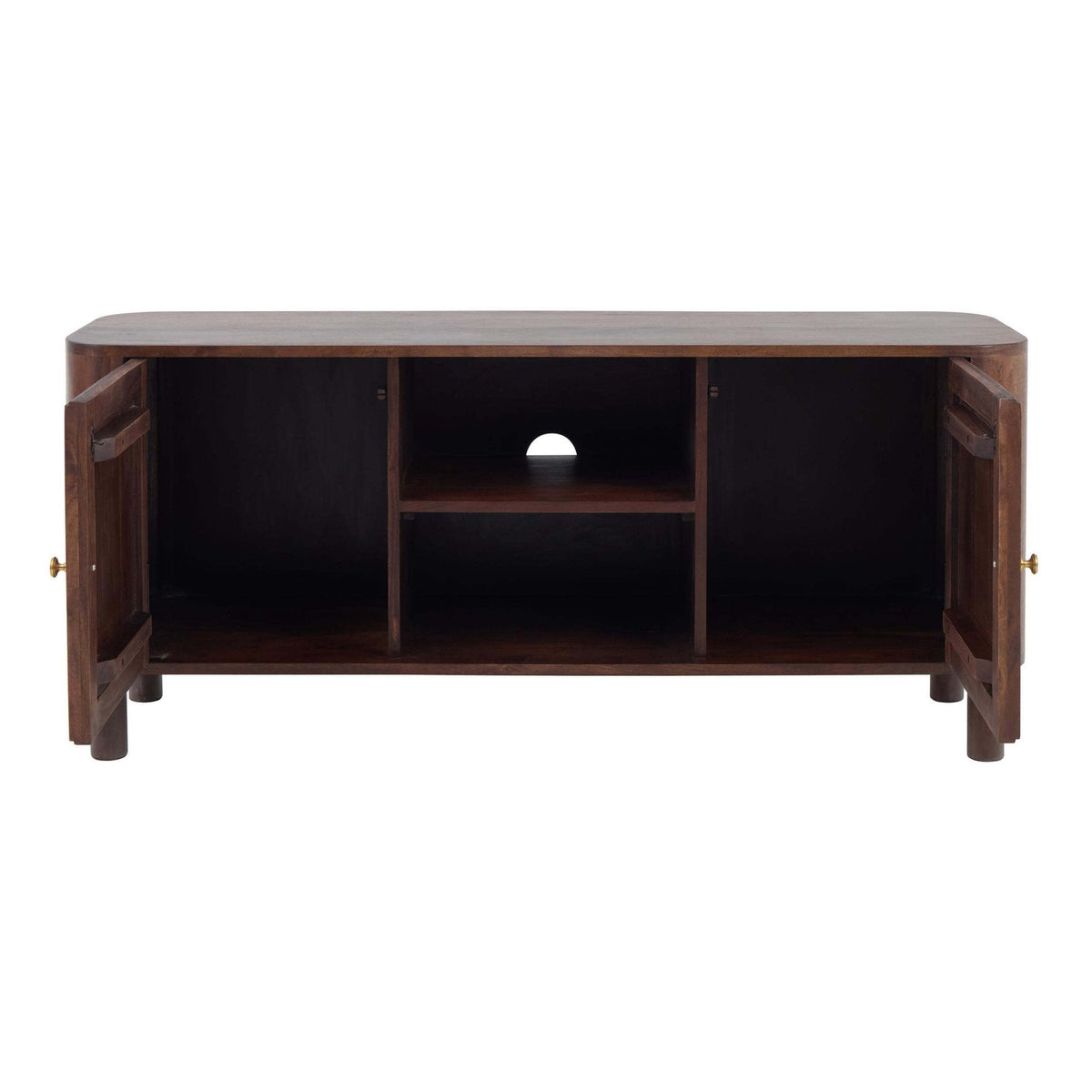 Dusklia - Avery Acacia Wood Tv Unit for TVs up to 50 - Walnut