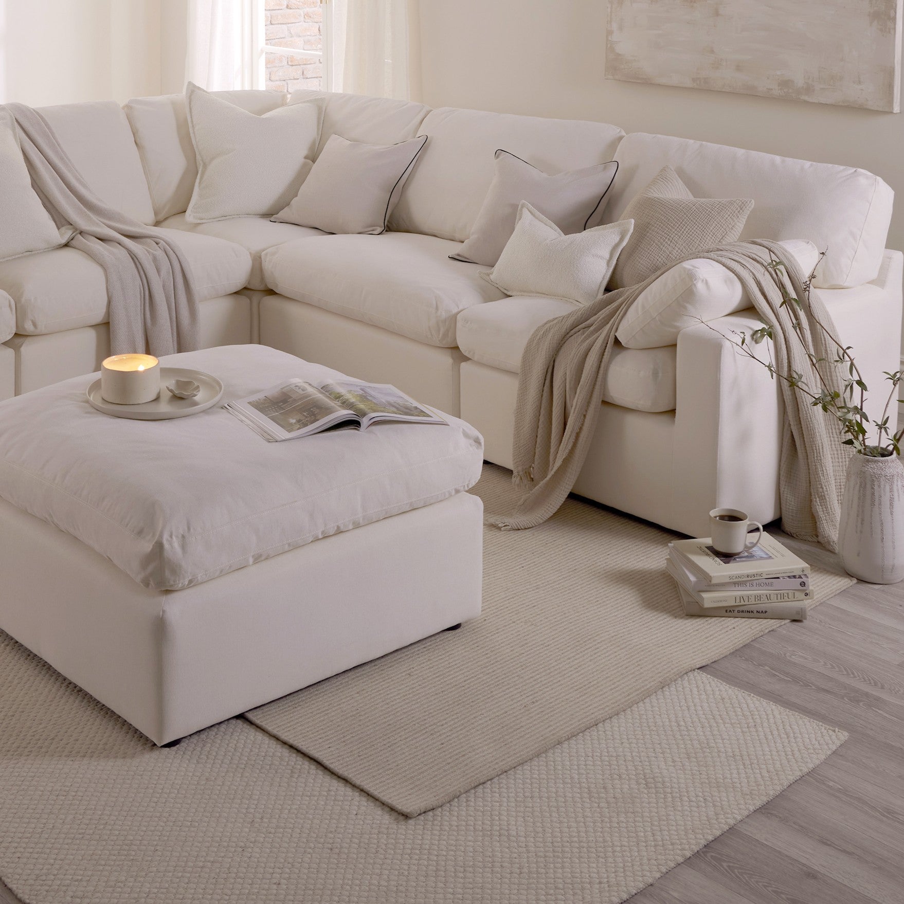 Dusklia - Axel Handwoven Stripe Rug - Natural
