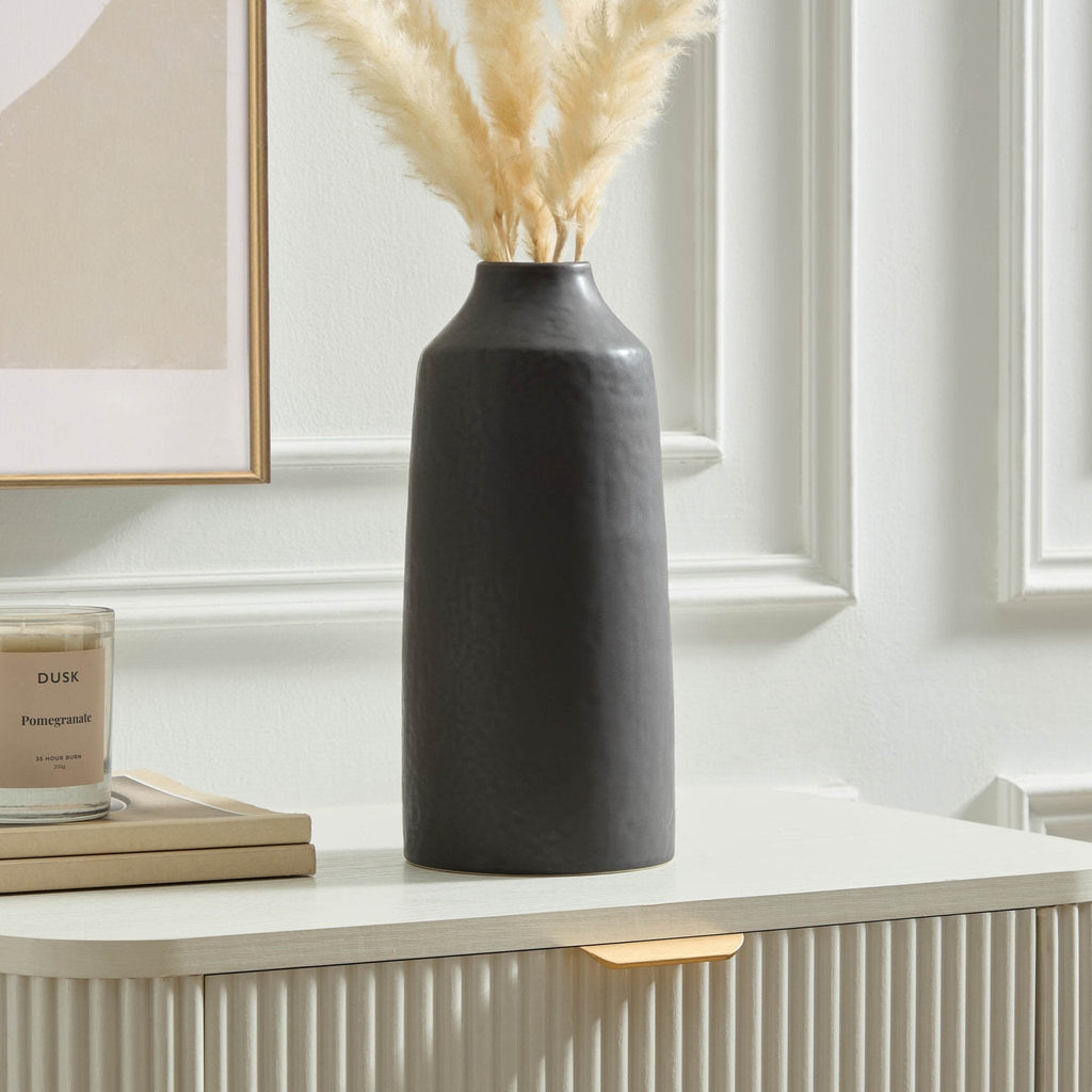 Dusklia - Azalea Matt Effect Vase - Charcoal