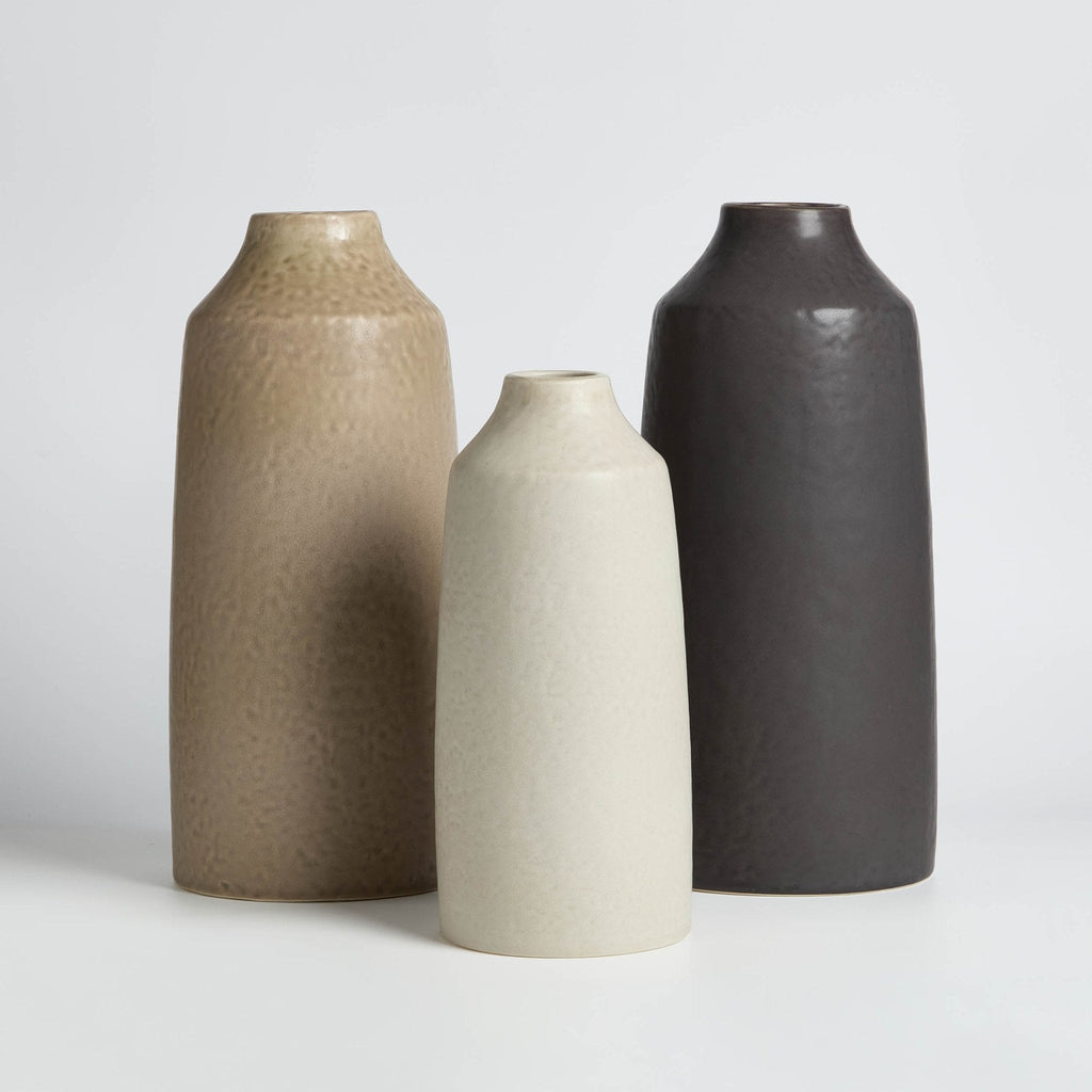 Dusklia - Azalea Matt Effect Vase - Taupe