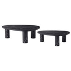 Dusklia - Azra Nesting Coffee Tables - Black Marble Effect