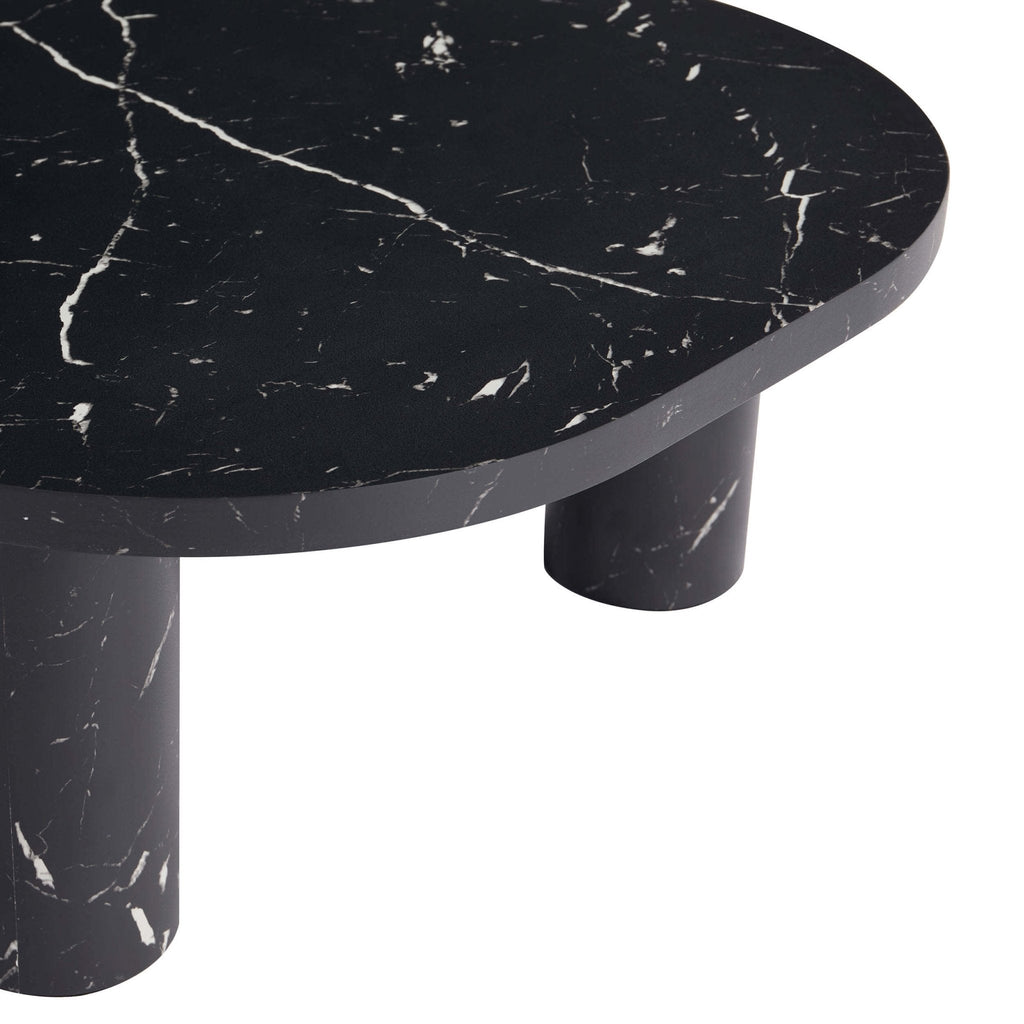 Dusklia - Azra Nesting Coffee Tables - Black Marble Effect