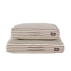 Dusklia - Bailey Striped Pillow Dog Bed - Chocolate