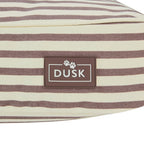 Dusklia - Bailey Striped Pillow Dog Bed - Chocolate