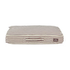 Dusklia - Bailey Striped Pillow Dog Bed - Chocolate