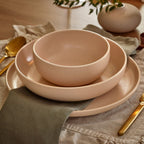 Dusklia - Balos Stoneware Set of 4 Cereal Bowls - Pink Sand