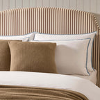 Dusklia - Super Soft Bamboo 300 Thread Count Cotton Plain Dye Duvet Cover - White/Blue