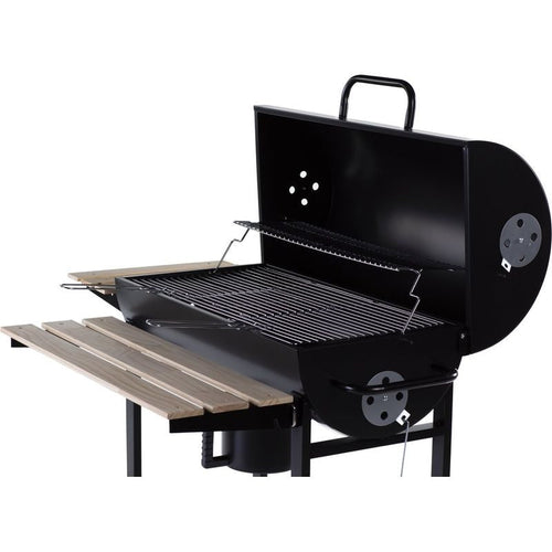 Barbecue Américain Charbon de Bois REVO Granada – Grande Surface de Cuisson – Fumoir