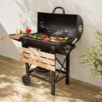 Barbecue Américain Charbon de Bois REVO Malaga – Fumoir avec Thermomètre
