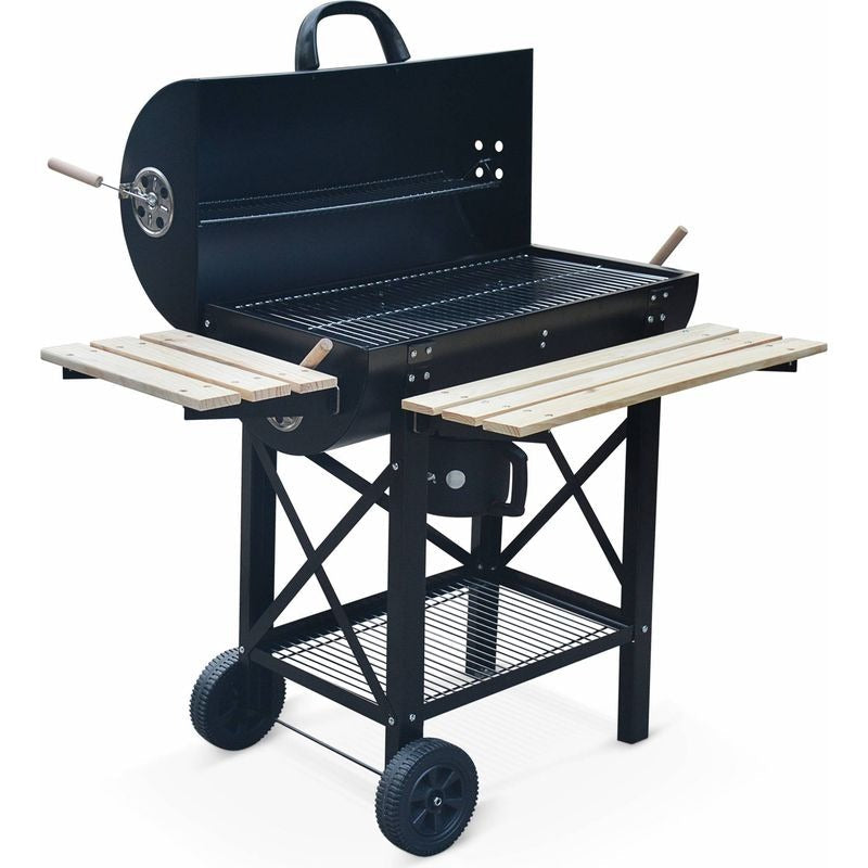 Barbecue Américain Charbon de Bois REVO Malaga – Fumoir avec Thermomètre