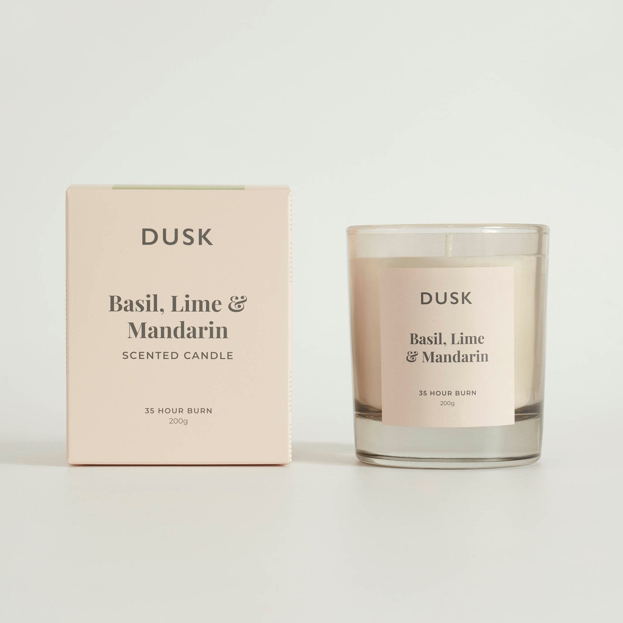 Dusklia - Basil, Lime and Mandarin Scented Candle