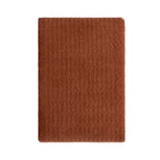 Dusklia - Bavaro Velvet Quilted Stitch Detail Bedspread - Burnt Orange