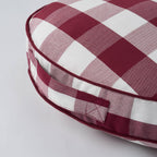 Dusklia - Beau Gingham Love Heart Dog Bed - White/Red