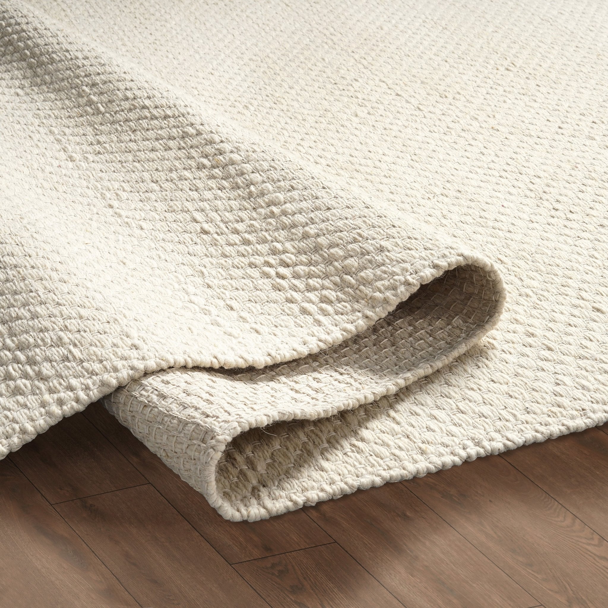 Dusklia - Benji Handwoven Loop Rug - Ivory