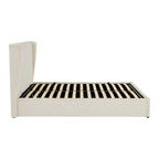 Dusklia - Berkeley Ottoman Storage Bed - Chenille Ecru