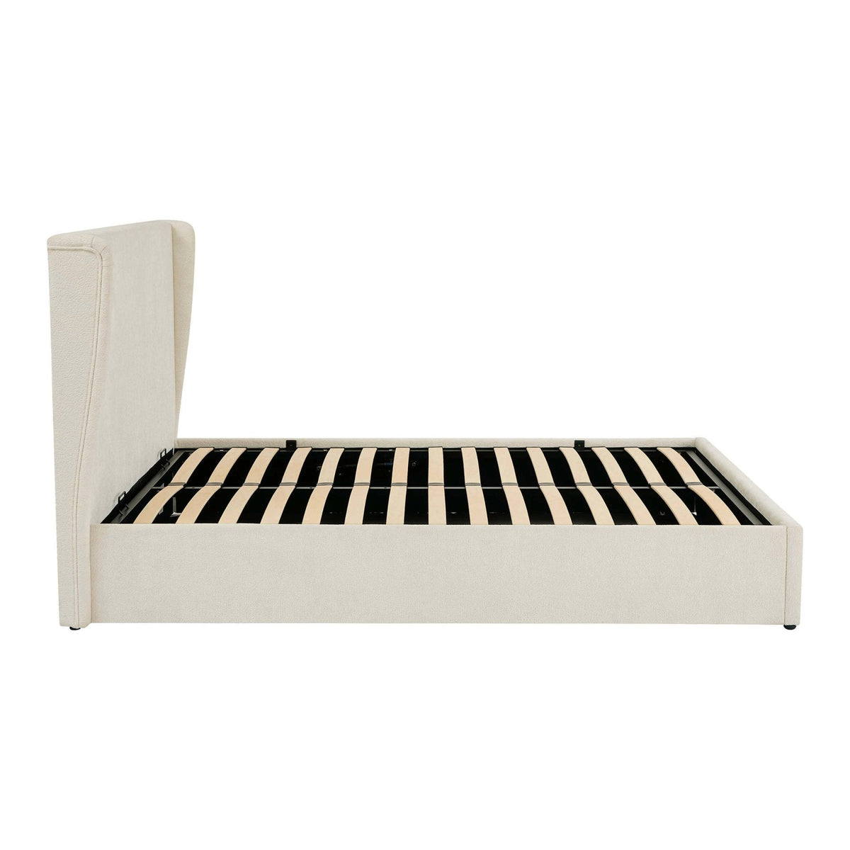 Dusklia - Berkeley Ottoman Storage Bed - Chenille Ecru