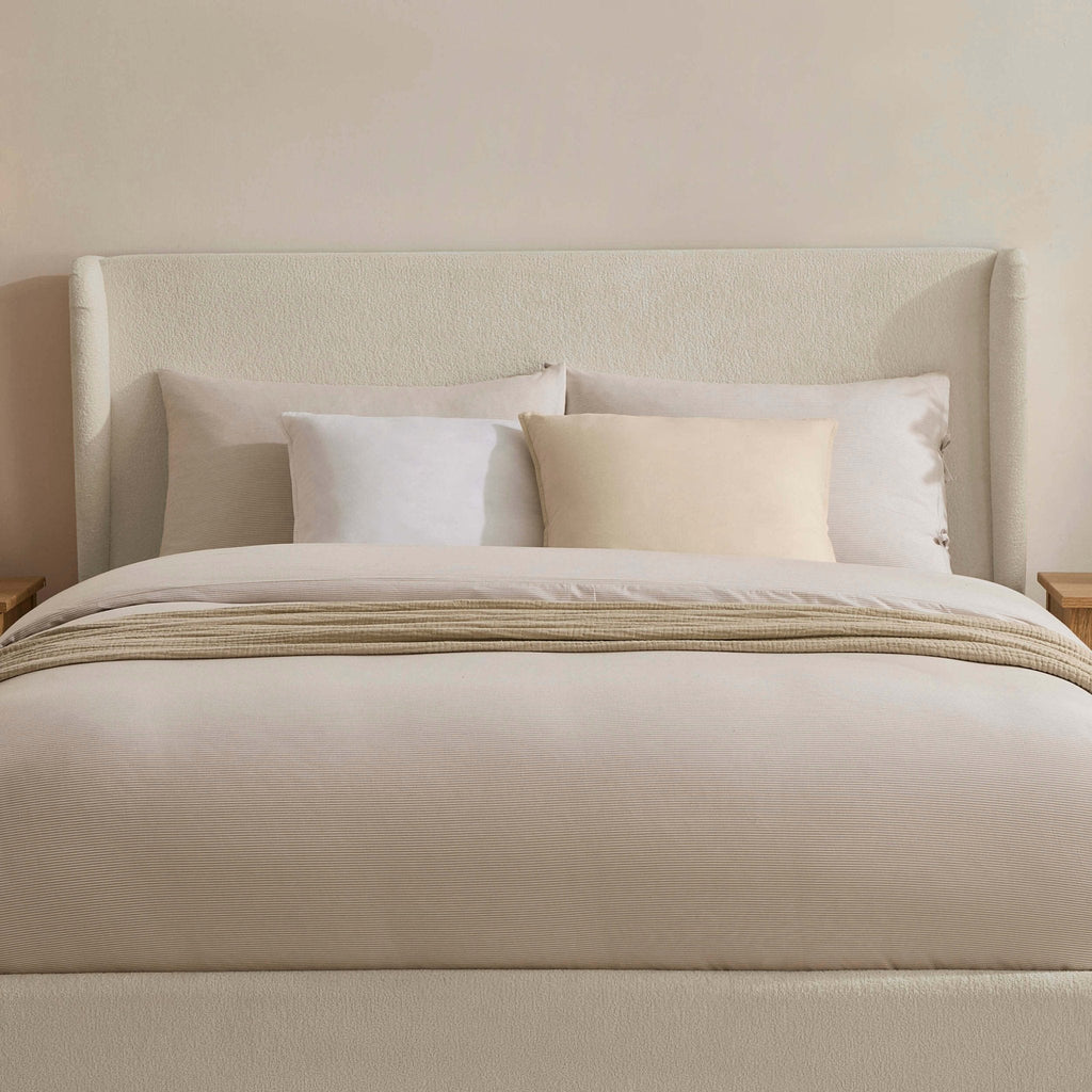 Dusklia - Berkeley Ottoman Storage Bed - Chenille Ecru