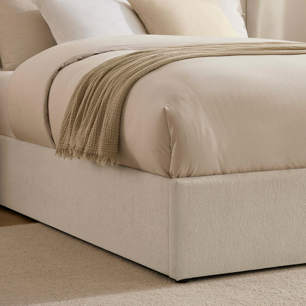 Dusklia - Berkeley Ottoman Storage Bed - Chenille Ecru