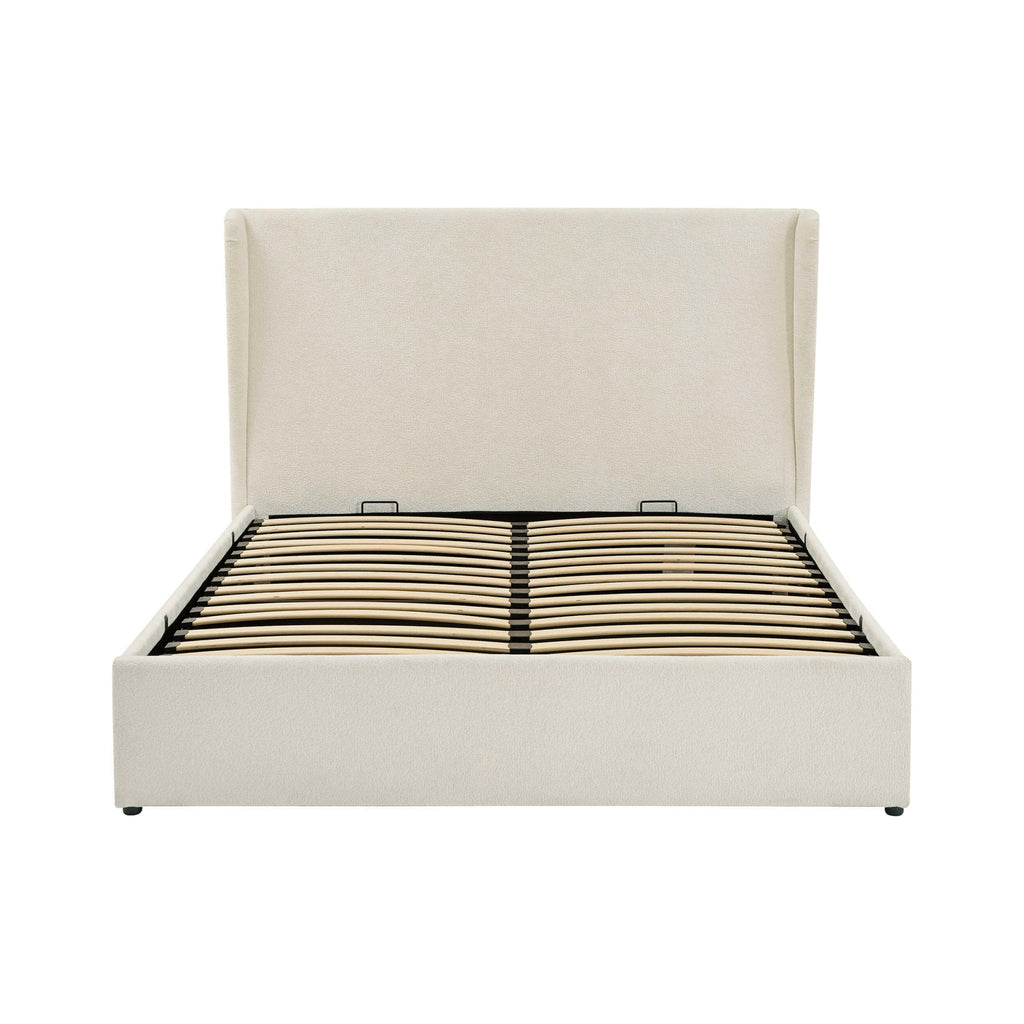 Dusklia - Berkeley Ottoman Storage Bed - Chenille Ecru