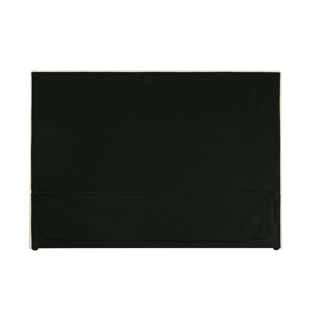 Dusklia - Berkeley Ottoman Storage Bed - Chenille Ecru
