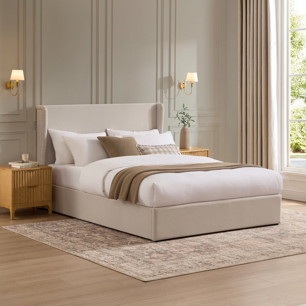 Dusklia - Berkeley Ottoman Storage Bed - Natural