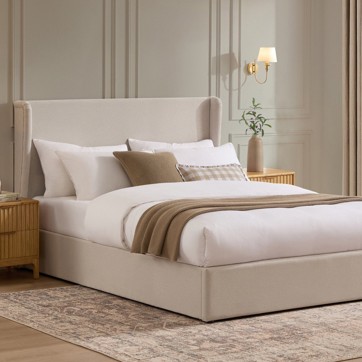 Dusklia - Berkeley Ottoman Storage Bed - Natural