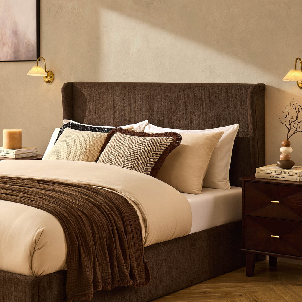 Dusklia - Berkeley Ottoman Storage Bed - Textured Cappuccino