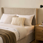 Dusklia - Berkeley Ottoman Storage Bed - Textured Oatmeal