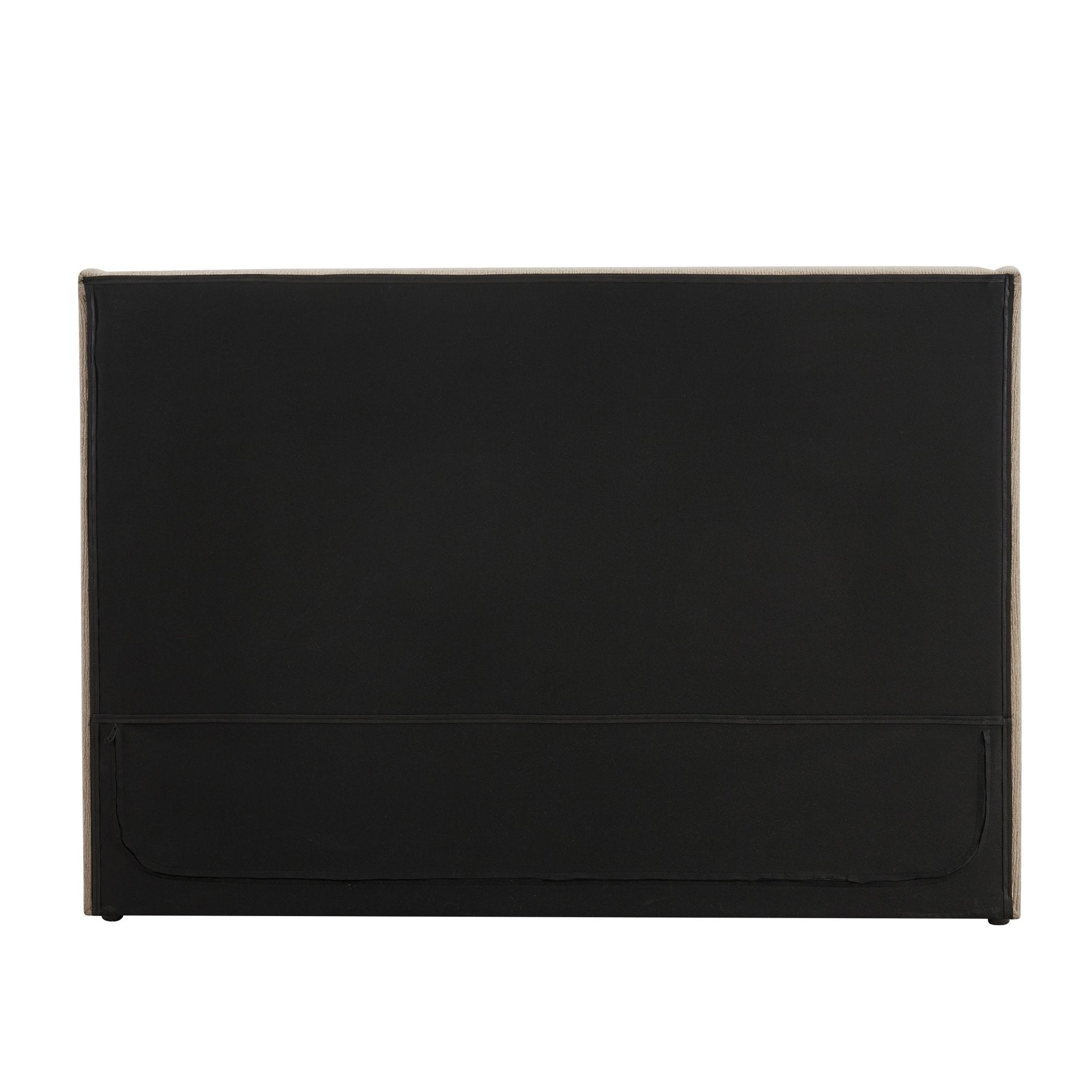 Dusklia - Berkeley Ottoman Storage Bed - Textured Oatmeal
