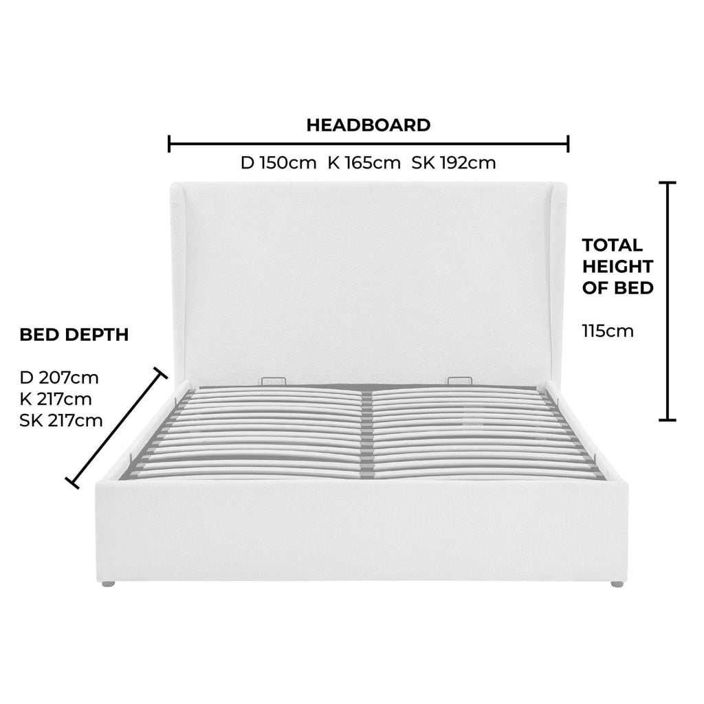 Dusklia - Berkeley Ottoman Storage Bed - Textured Cappuccino