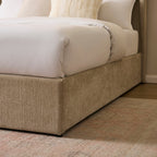 Dusklia - Berkeley Ottoman Storage Bed - Textured Oatmeal